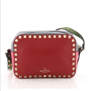 Red Valentino rockstud camera crossbody bag